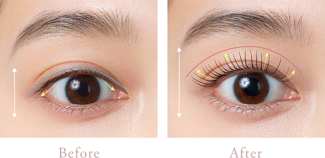 新パリジェンヌラッシュリフト 2.0 ビフォーアフター